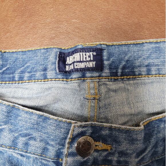 Architect Mens Jeans 36x32 Light Blue Straight Leg Relaxed Fit Classic Cotton - Picture 6 of 8